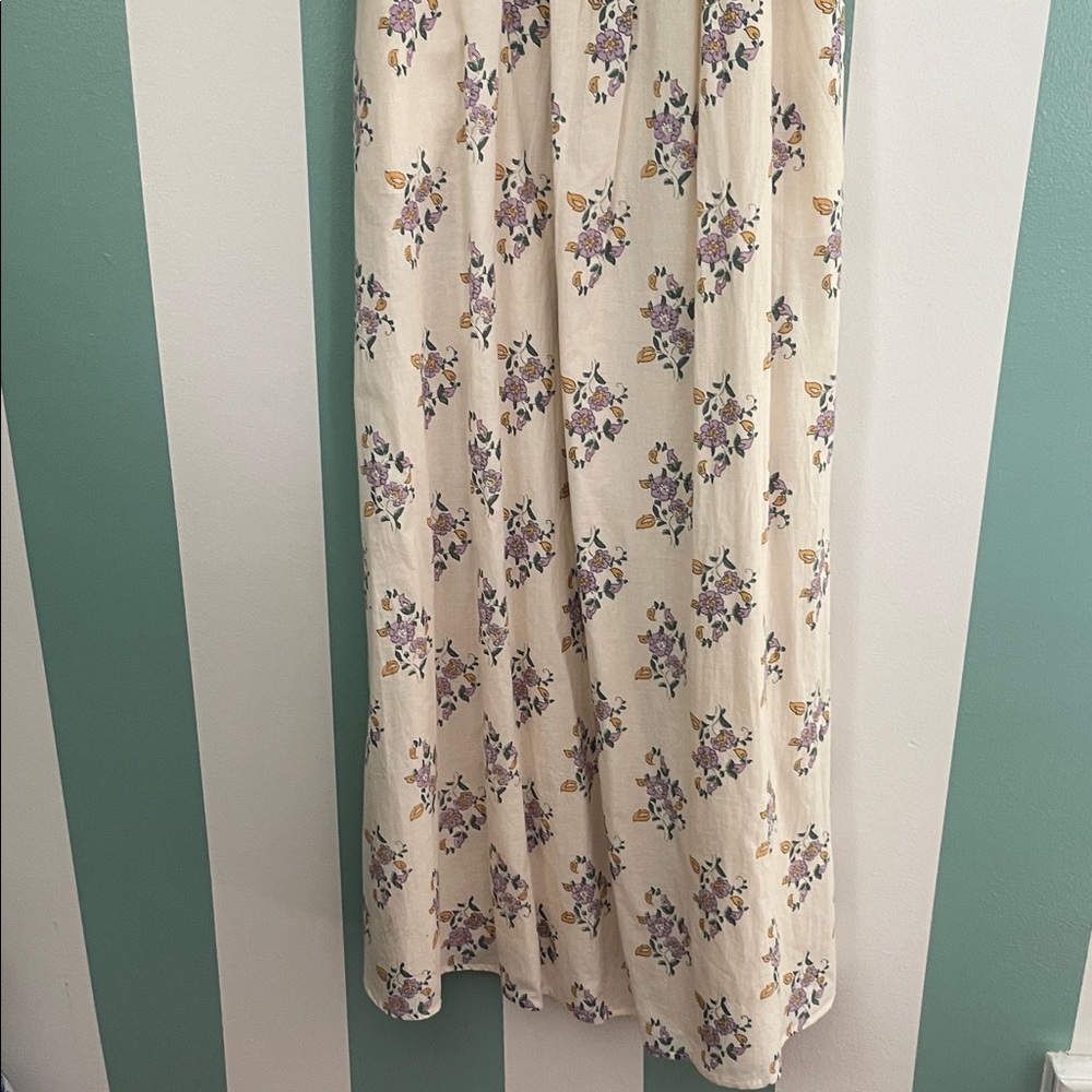 Patrons of Peace Cream Floral Midi Dress - Picture 8 of 13
